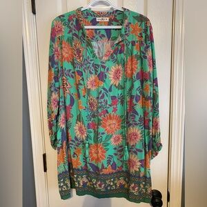Floral Green Women's Tunic